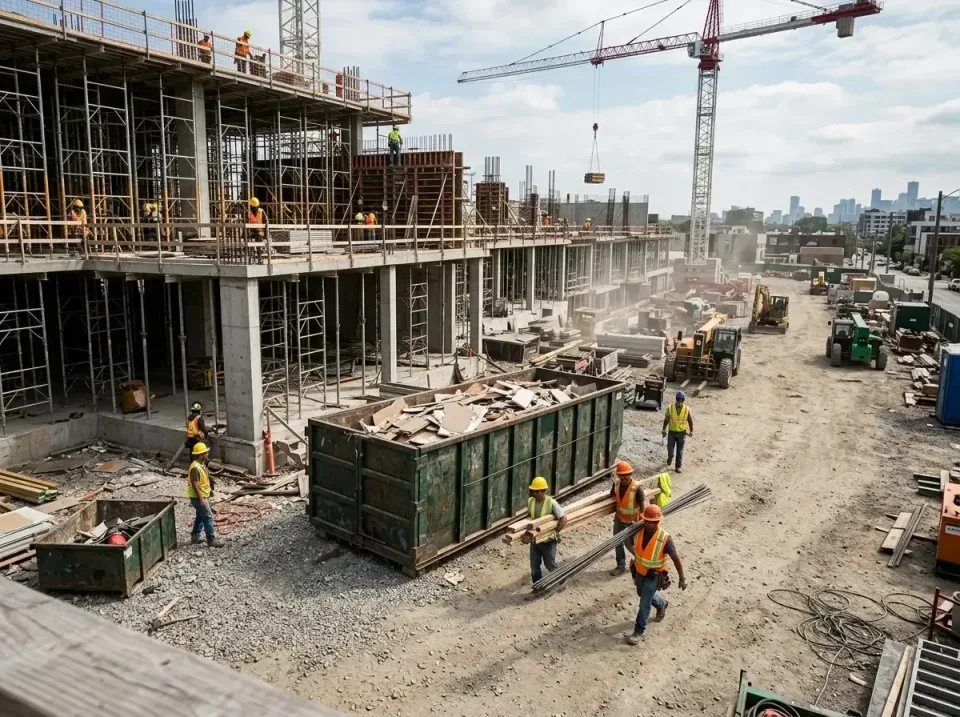 commercial-construction-site-w-002 — frequently asked questions, Low Cost Construction Dumpster Rental in Hanover, MN